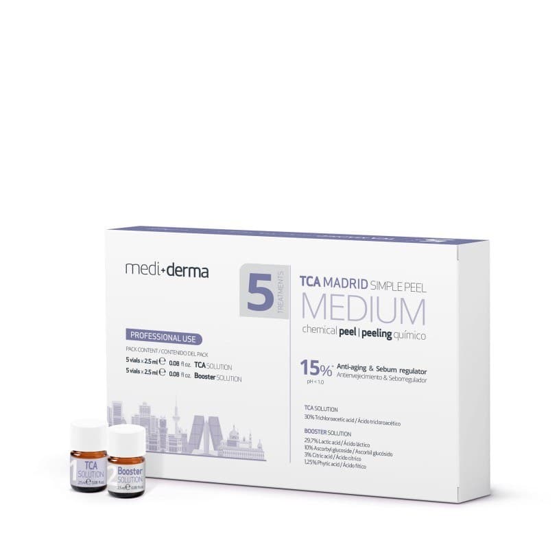 TCA MADRID SIMPLE PEEL MEDIUM 5 vials of 2,5 ml, TCA 30%